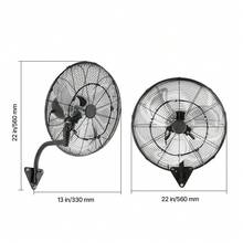 Ventilador de pared , ventilador colgante de pared de 20 pulgadas con oscilación y nebulizador, control remoto, clasificación IP44, 3 velocidades, temporizador de 18 horas, control de temperatura, potente para industria, comercio, garaje, taller, gimnasio. - 20 pulgadas con oscilación y nebulizador - Ver 10