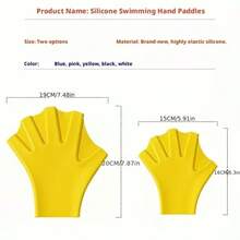 Silicone Swimming Paddles, Adult Universal, 2 Sizes Available, Training Paddles In Multiple Colors, Enhance Swimming Experience, Portable And Easy To Store - Multicolor - View 3