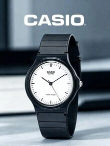 Casio 1 件男女通用石英模拟手表，简约圆形表盘轻巧腕表，MQ-24-7E - 黑色 - 查看 7