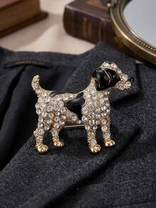 Enamel Rhinestone Dog Brooches - Classic Animal Pins For Women Unisex Casual Party Jewelry Accessories / Friends Gifts Badges Decoration - Dog - View 8