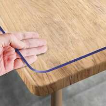 PVC 0.25mm Plastic Outdoor Coffee Table Protector Cover Tablecloth Table Mat Crystal Chair Pad Office Meeting Garden Tablecloth Protector PVC Vinyl Tabletop Non-Slip - White - View 6