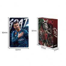 FIFA 55張 Ronaldo 足球球星收藏卡包，CR7 Lomo卡盒裝套組，2026世界盃足球紀念品，房間裝飾，給球迷的高級禮物 - 彩色 - 查看 7