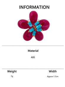 1pc/2pcs Contrast Color Flower Ring Handmade Translucent Floral Niche Design Exaggerated Index Finger Ring For Vacation Travel Photography - Flower Ring - View 7