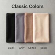 4pcs Double-Sided Fleece Neck Warmer Face Mask, 4 Colors, One Size - Multicolor - View 10