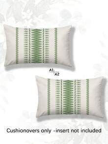 2 piezas, Fundas de cojín decorativo con diseño de línea minimalista bohemio, cierre con cremallera, lavables a máquina, fundas de cojín decorativas para todas las estaciones, decoración del hogar, fundas de cojín para sofá, adecuadas para dormitorio, sala de estar, sofá, coche, cojines de silla (sin relleno de cojín) - Verde claro - Ver 11