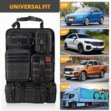 1pc Oxford Cloth MOLLE Tactical Car Seat Back Organizer, Black Wear Resistant Adjustable Vehicle Rear Seat Storage Panel For Self-Driving Off-Road - Multicolor - View 12