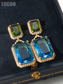 1 Pair Elegant Cubic Zirconia Earrings For Women, Wedding, Engagement, Party Jewelry, Valentine's Day Gift - 1# - View 5