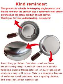 Stainless Steel Pot With Heat-Resistant Wooden Handle | Suitable For Induction Cooktop, Non-Slip, Even Heating At Bottom - Ideal For Dorms, Offices, RVs, Small Kitchens, Single Cooking - View 12