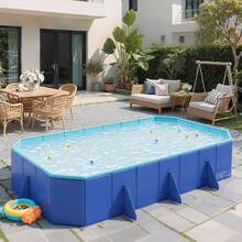 1pc Large Portable No-Inflation Swimming Pool - Suitable For Home And Party Use, PVC Material Multi-Function Set For Indoor/Outdoor Use - Perfect For Bathing, Pet Washing And Water Play - Three-story Swimming Pool - View 5