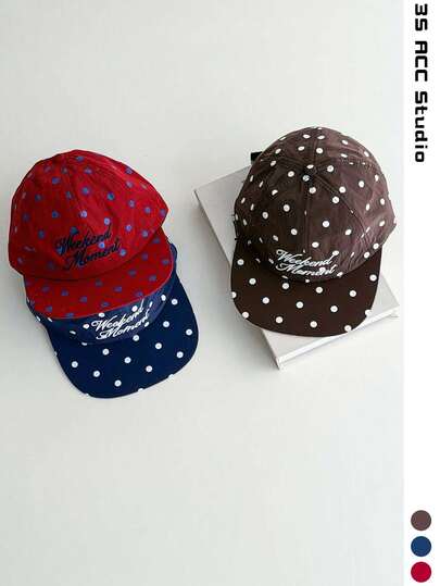 Soft Top Flat Brim Fashion Letter Embroidery Baseball Cap Women Niche Streetwear Casual Hip Hop Baseball Cap Face-Slimming American Vintage Contrast Color Letter Embroidery Unisex Couple Hat Casual Versatile Skater Hippie Chicks Style