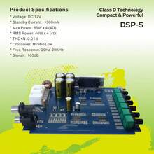 4-Channel 320W Automotive DSP Amplifier AMP Digital Audio Processor For Android Car Stereo Displays - DSP-s - View 5