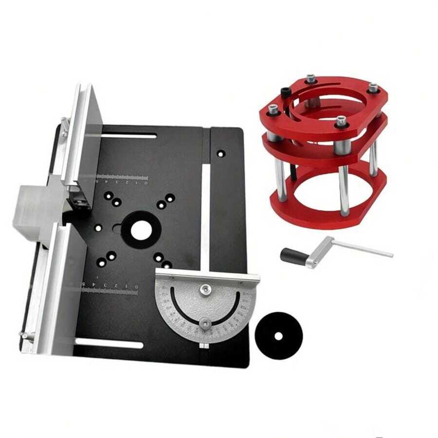 Milling Machine Lift With Top Plate, Milling Machine Lifting Base, Woodworking, Grooving, Trimming, Chamfering, Worktable, Aluminum Alloy - A - View 1