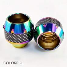 1 Set Of 2 Aluminum Alloy Front Fork Shock Cups, Carbon Fiber Texture Decor Fork Guard, Anti-Collision Mod Parts Fit Dirt Bike Motorcycle Electric Scooter - A - View 16