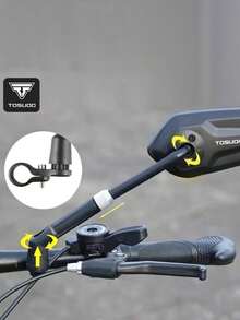 TOSUOD 1 cái/1 cặp gương chiếu hậu xe đạp xoay 360° kéo dài được, gương phản chiếu độ nét cao, gương chiếu hậu gắn tay lái xe đạp, chỉ tương thích với xe đạp địa hình hoặc xe đạp tay lái tròn - Nhiều màu - Xem 8