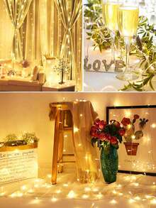 1pc 20m-3m Home Decorative LED Fairy Light String,Room Decor LED Lights, Weddings/Birthday Party Decor Light,Outdoor Yard Decor Lights String - 均碼 - 查看 7