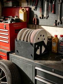 Sandpaper Disc Storage Rack, Multi-Functional Storage Organizer, Orbital Sandpaper Disc Organizer, Suitable For Pegboard, Sturdy Wall Mount Bracket, No Electricity Required, Fixed Storage Rack, Tool Accessory, Suitable For Workshop/Garage, Anti-Slip, Easy Access Anytime, Multi-Functional Storage Shelf - Multicolor - View 9