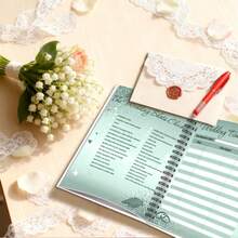 DANPERJI 1PC A5Wedding Planner Spiral Notebook, Our Dream Wedding Bridal Organizer Book With Checklist, Budget Tracker, Guest List & Menu Planner, Engagement Gift For Bride - B - View 3