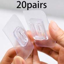 Reusable Transparent Seamless Heavy Duty Adhesive Wall Hooks For Kitchen Bathroom Office Window - Multicolor - View 15