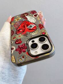 Cover per telefono con design a cuore, decorata con fiori e stelle, compatibile con iPhone17, 16, 15, 14, 13, 12, 11 Pro Plus e Pro Max. Materiale TPU antiurto. Un regalo perfetto per familiari, amici, bambini, compleanni, feste primaverili, partner e San Valentino. - Multicolore - Visualizzare 4