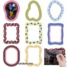 8pcs/4pcs/1pc Asymmetrical Magnetic Photo Frames Fridge Magnets, Cute Decorative Magnetic Photo Frame Set, Suitable For Refrigerator, Whiteboard, Dorm, Office And Home Cabinet Photo Decoration, Perfect For Birthday Party Decoration, Home Decor, Halloween And Christmas Decoration - Multiple Styles - View 8
