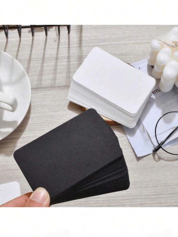 50/100 Blank White Cardstock Small Cards - Word Cards/Bookmarks/Message Cards/Flashcards/Postcards - DIY Minimalist Cards