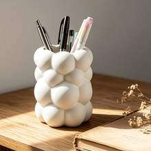 1pc-Pen & Makeup Brush Dual-Use Storage Holder, 3D Bubble Design Desk & Vanity Organizer - Multicolor - View 4