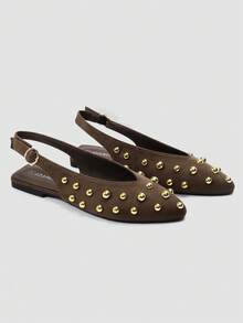 ADAMUMU Small Size Women's Spring/Summer New Arrival High-Fashion Comfortable Sequin Sandals, Cute For Daily Wear, Holiday And Spring - Brown - View 4