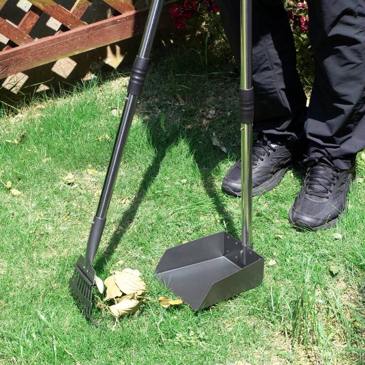 Pooper Scooper For Dogs, Metal Poop Scooper Tray And Rake Set With Adjustable Long Handle, Dog Pooper Scooper For Pet Waste Removal - View 8