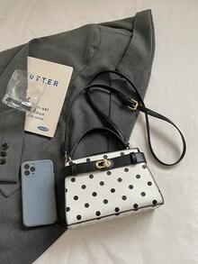 Bolso de mano casual versátil con bloques de color mini de moda para mujer - Blanco - Ver 7