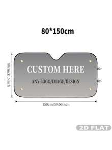 1pc Personalized Car Sun Shade, Customizable With Any Pattern, Comes With 4 Suction Cups, 2D Flat Printing, Practical Accessory For All Car Windshields, Easy To Clean And Install, Multiple Sizes Available, Perfect Gift For Car Enthusiasts - 1pc - View 13
