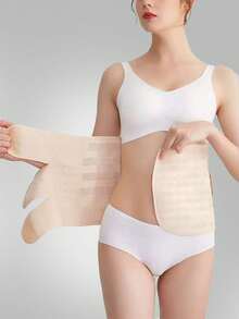 Women's Slimming Waist Trainer 1pc Women's Fitness Training Dance Yoga Sports Body Shaping Waist Cincher, Daily Body Sculpting Waist Belt Mesh Fabric - Apricot - View 7