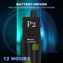 P2 Pro Personal Monitor Amplifier, Mono/Stereo Dual Mode, Portable Stage In-Ear Headphone Amplifier, XLR/TRS 6.35 Audio Input, 3.5mm Headphone Jack, Battery Powered, 12-Hour Battery Life, Live Performance Recording Monitoring Device - Multicolor - View 4
