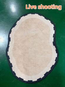 1件夏季新品，不對稱波浪幾何拼接客廳大地毯，親膚吸水柔軟地毯，適合臥室或客廳裝飾，節日禮物，臥室地毯，舒適家居配件，現代圓形墊，裝飾地毯，臥室裝飾，小地毯，地毯，家居裝飾，客廳地毯，客廳小地毯 - 彩色 - 查看 8