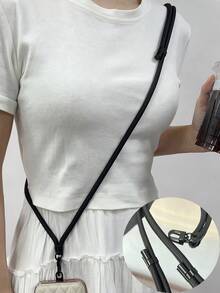 Lanière de téléphone bandoulière réglable, chaîne de téléphone flexible anti-perte, accessoire universel pour smartphone, anneau de porte-clés pratique, corde d'escalade tressée en polyester, anti-chute pour sports de plein air, randonnée et course - Multicolore - Voir 1