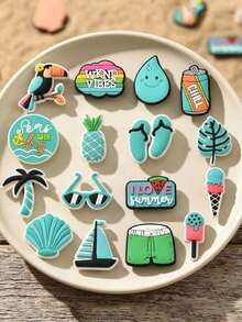 GCYCHENG Summer Holiday Style Beach Theme Shoe Accessories DIY Detachable Shoe Buckle Sun Beach Creative Street Shoe Decoration Christmas Gift Ornament - Multicolor - View 15