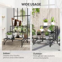 Three-Tier Decorative Metal Plant Stand - Black - T0001-01-2760 - 查看 6