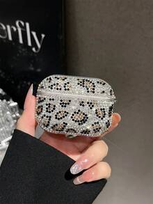 1pc High-End Luxurious Bling Bling Rhinestone Earphone Protective Case, Girly Full Rhinestone Design, Anti-Drop Anti-Loss, Suitable For AirPods Series Bluetooth Earphone Protective Shell - White - View 5