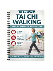 10-Minute Tai Chi Walking 30-Day Guide, Tai Chi Walking Practice Book, Gentle Exercise Plan For Adults Over 50, Restore Strength, Flexibility And Balance - Gentle Chair Yoga Exercises, For Home And Office Use, Senior Chair Exercises, Simple Illustrations - Multicolor - View 16