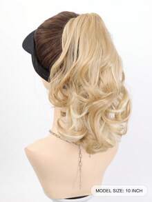 Synthetic Wavy Ponytail Extension Hairpiece Short Curly Claw Clip Ponytail For Women Heat Resistant Pony Tail Clip Fake Hair - Multicolor - View 3