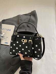 Women's Mini Fashion Versatile Colorblock Casual Handbag - Black - View 3
