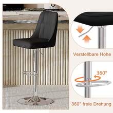 Black Dining Chairs In Metal, PU Leather For Kitchen And Dining Room - Black - View 4