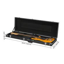 Estuche Rígido Rectangular de 1220 x 400 x 100 mm para Bajos con Cerradura, Pestillo, Asa, Acolchado de PVC, Forro Suave, Resistente al Agua, Estuche Rígido para Bajos de 39 a 46,5", Negro - Negro - Ver 10