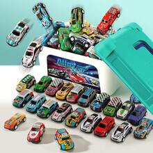 UINLE Baby 22/32/52pcs Children's Alloy Toy Cars - Storage Box Set, Friction-Powered Sliding Cars, Push-Pull Mini Racing Car Models, Kids Toy Cars, Boys Toy Cars, Desktop Racing Toys, Random Pattern Matching, Birthday Gifts, Holiday Gifts, Back To School Gifts For Boys And Girls - Multicolor - View 1