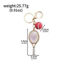 Tennis Racket Keychain, Cute Sports Mini Pendant, 4 Colors, Car Key Ring, Sports Keychain, Gift For Sports Enthusiasts - Multicolor - View 15