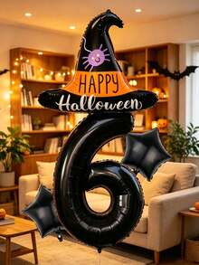 4pcs Black Wizard Hats With Star Pattern, Suitable For Halloween Party Decoration, Children's Birthday Party, Theme Party, Holiday Events And Party Decoration - View 7