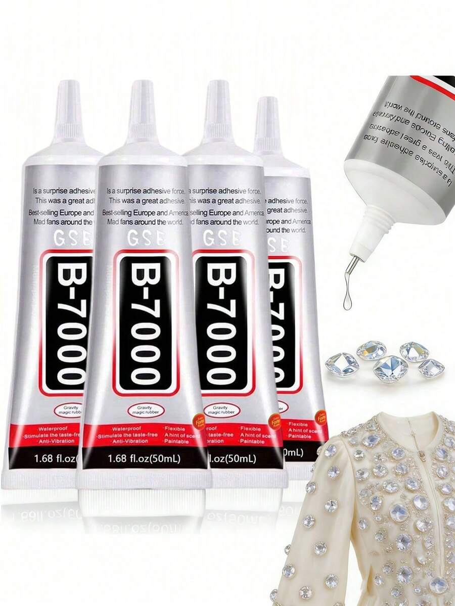 3/15/50/110ml B7000 Glue, Suitable For Headwear, Brooches, Jewelry Inlay, Rhinestone Accessories, Earrings, Pendants And More; Strong Adhesion, Ideal For Handmade DIY Crafts - Multicolor - View 1