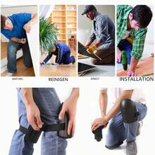 1 Pair Of Black Knee Pads With Thick EVA Foam Padding, Versatile Knee Pads For Gardening, Floor Laying, Mechanical Work, Cycling And Yoga - 1 Pair - View 5
