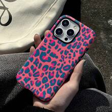 Phone Case - Stylish Two-In-One Film Case With Red Leopard Prints, Designed For Maximum Protection With A Tough Dual-Layer Structure. It'S Durable And Drop-Resistant, Suitable For Various For Iphone Including 17, 16E, 16, 15, 14, 13, 12, 11 - White - View 6