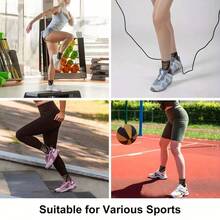 Women's And Men's Copper Compression Ankle Support Sleeve With Heel And Arch Support Foot Stabilizer - Black - View 3