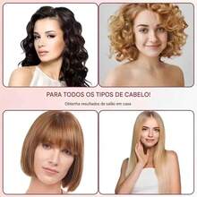 Escova Secadora de Cabelo 5 em 1 Multifuncional 110v 220v Reduz Frizz e Modela - Rosa - Visão 9